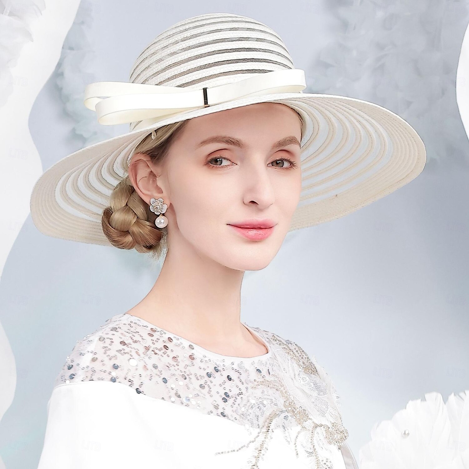 Sombreros de fibra, sombrero bombín/cloche, sombrero de pescador, sombrero flexible, boda, fiesta de té, boda elegante con lazo, tocado de empalme, tocado. 2025 - $42.99 –P10