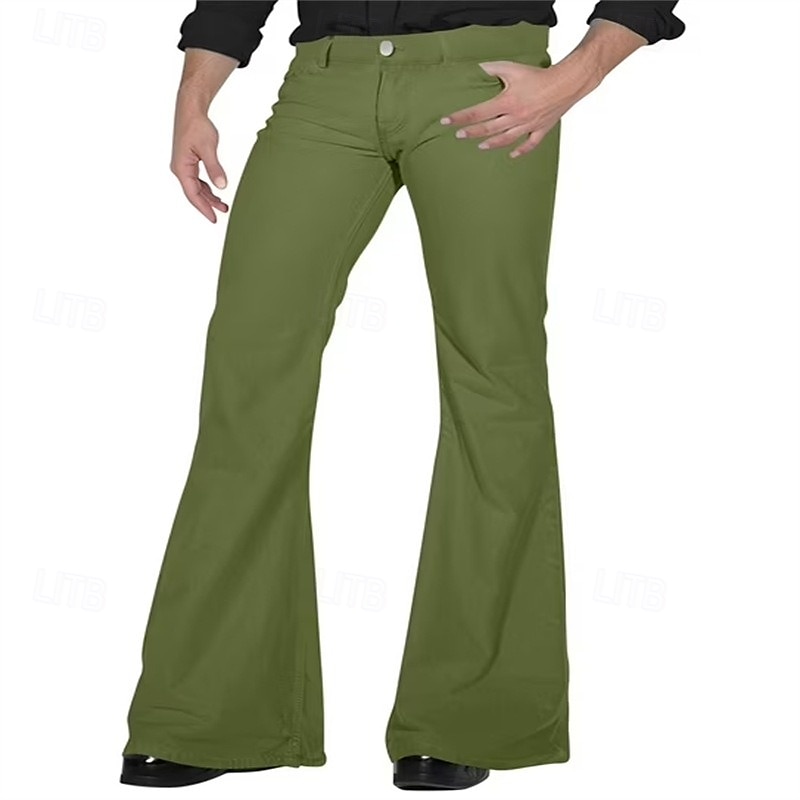 Retro Vintage 1970er Lange Länge Hose Schlaghosen Hippie Einfarbig Herren Maskerade Alltagskleidung Pride Parade Pride-Monat Erwachsene Hose Frühling & Sommer 2025 - $28.99 –P6