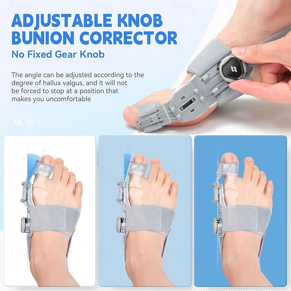 Bunion Corrector for Women Men Adjustable Universal Size Bunion Splint Big Toe Straightener Toe Separators for Bunions with 2 Silicone Pads Better Fit to the Toes Without Damaging the Skin 2026 - $30.99 –P6