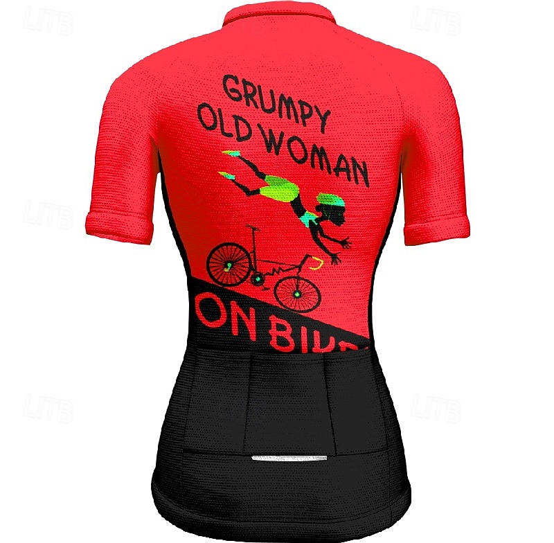 Damskie Koszulka rowerowa Graficzny Litery i cyfry Krótki rękaw Rower Tee Tshirt Dżersej z 3 tylnymi kieszeniami Kolarstwo górskie Szybkie wysychanie Anatomiczny kształt Odprowadzające wilgo 2026 - $23.99 –P13