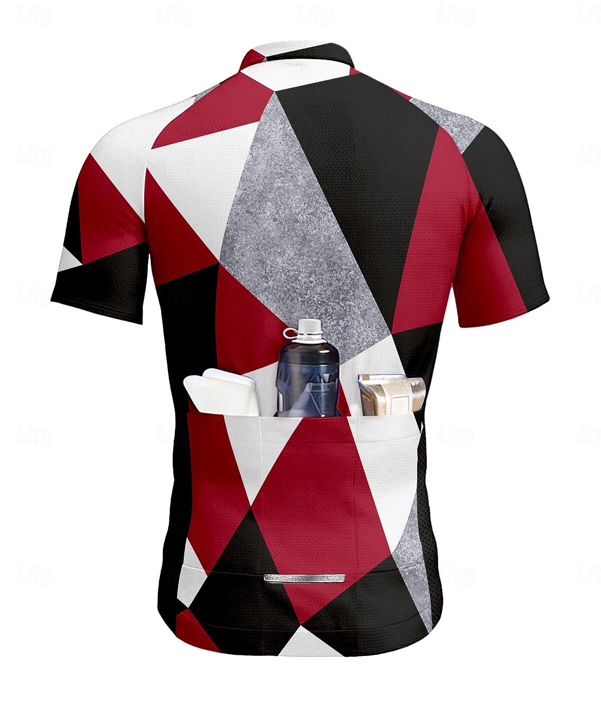 Herren Radtrikot Kurzarm Fahhrad T-Shirt Trikot Oberteil mit 3 Gesäßtaschen UV-beständig Atmungsaktiv Schnelltrocknend Frontreißverschluss Rot Sport Bekleidung 2025 - $28.99 –P2