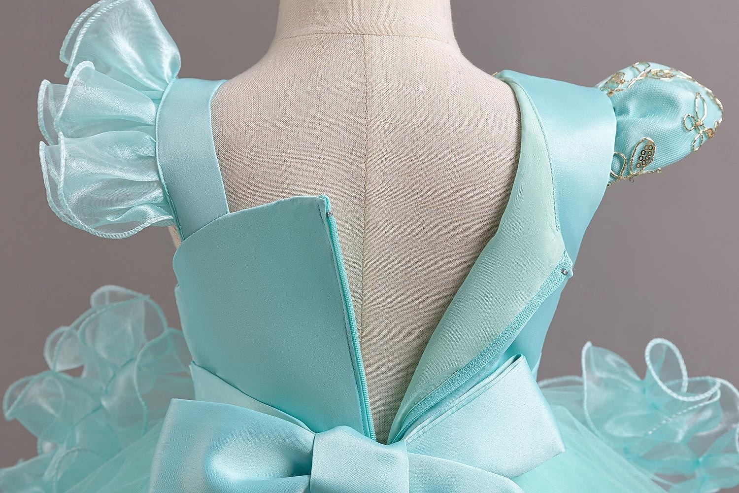 Kinder Mädchen Partykleid Einfarbig Ärmellos Leistung Besonderer Anlass Prinzessin Süß Polyester Partykleid Sommer Frühling Kinder Hellgrün Blau 2025 - $39.99 –P12