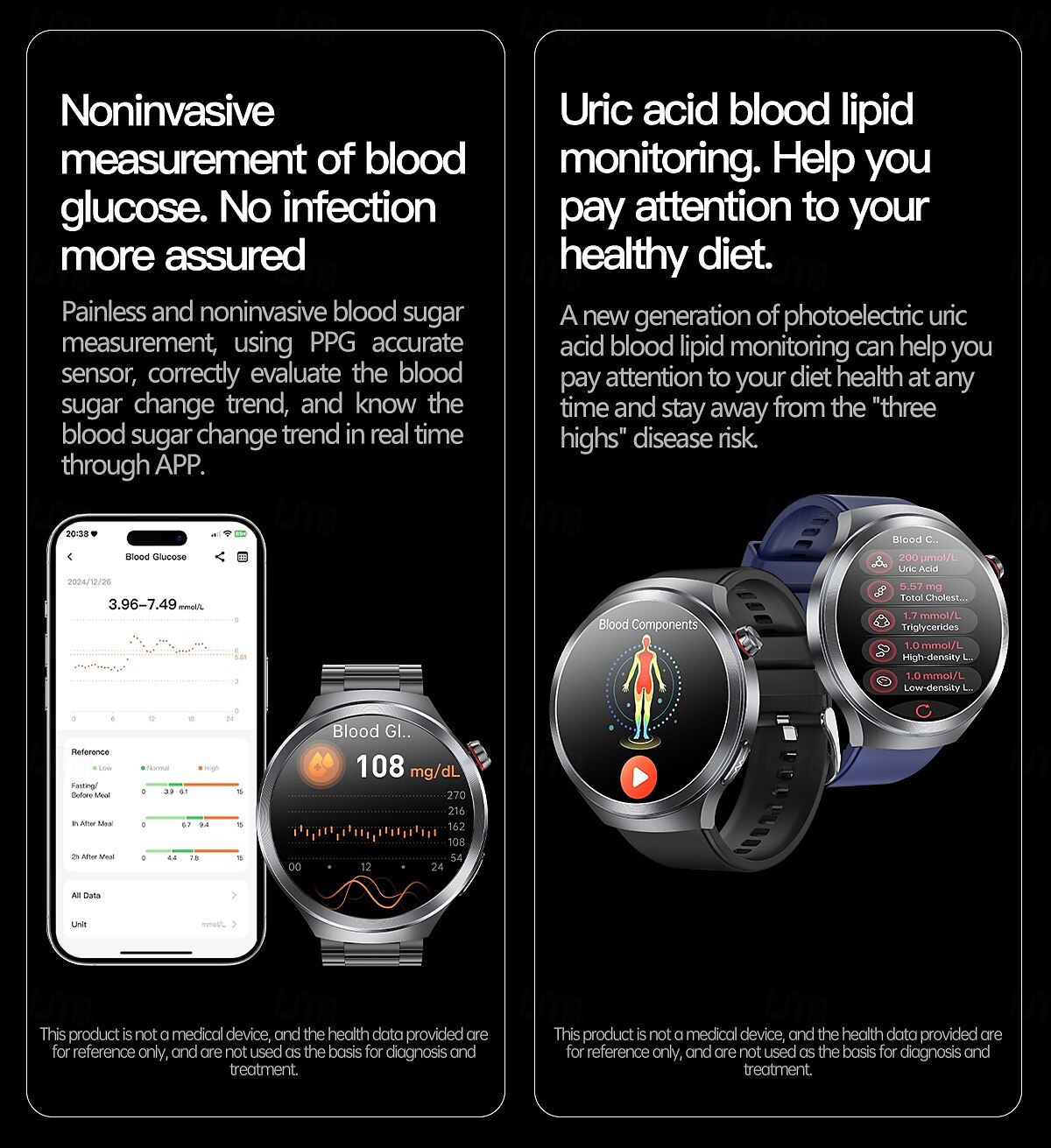 ET475 Smart Watch 1.73 inch Smartwatch Fitness Running Watch Null Pedometer Sedentary Reminder Alarm Clock Compatible with Null Men Message Reminder Step Tracker IP68 45mm Watch Case 2025 - $111.99 –P11