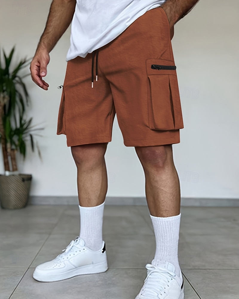 Per uomo Pantaloncini cargo Shorts Pantaloncini Estivi Coulisse Elastico in vita Multi-tasche Semplice Comodità Indossabile Lunghezza al ginocchio All'aperto Sport Quotidiano Moda Casual Nero Marrone del 2025 a $22.99 –P6