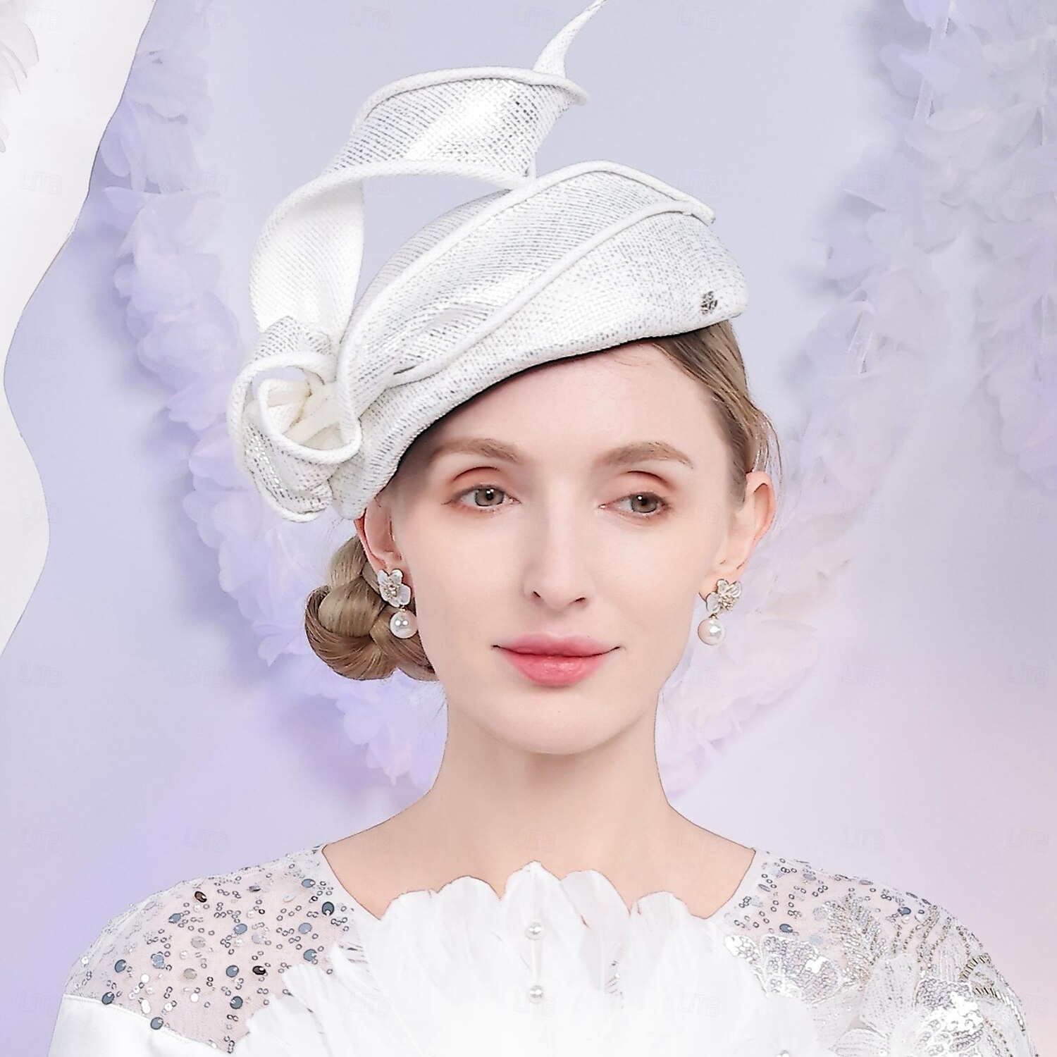 chapéus boina de fibra chapéu coco / chapéu cloche chapéu pillbox chá de casamento elegante casamento com emenda touca chapéu de 2025 por $38.99 –P9