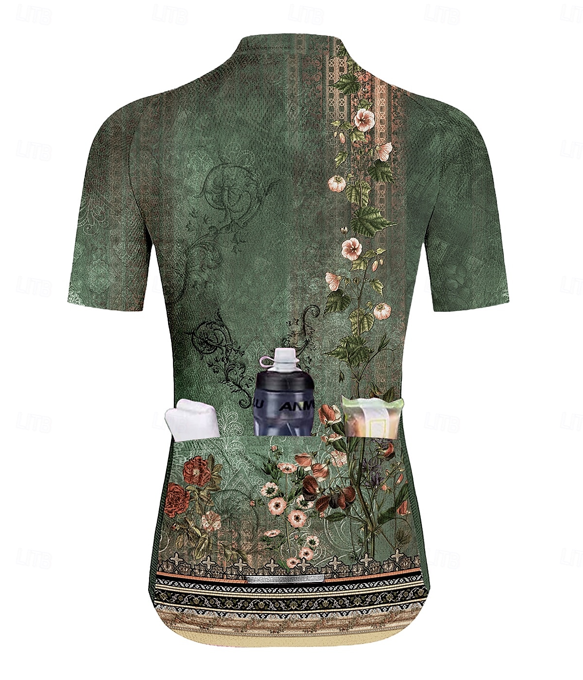 Femmes Maillot de cyclisme Manche Courte Cyclisme Maillot Top avec 3 poches arrière Respirant Séchage Rapide Évacuation de l'Humidité Bandes réfléchissantes Vert forêt Des sports Vêtement Tenue de 2025 ? $23.19 –P2