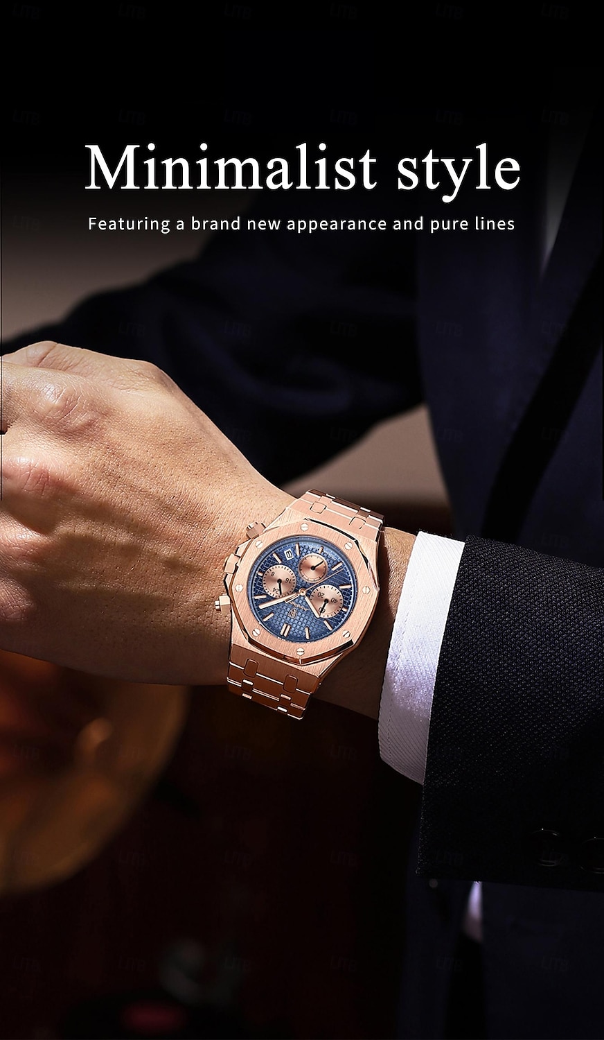 Men Mechanical Watch Quartz Watch Retro Vintage Wristwatch Luminous LED Back Light Chronograph Waterproof Stainless Steel Watch 2026 - $47.99 –P8