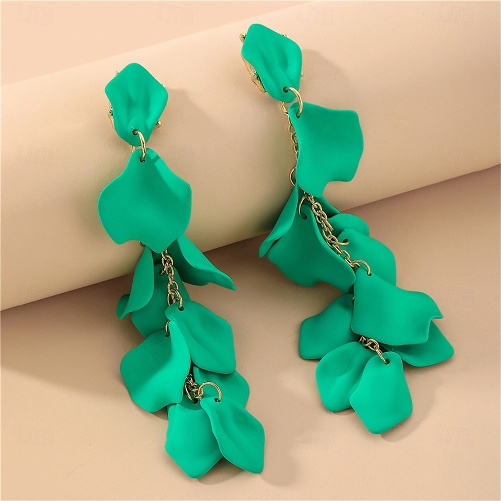 Créoles Vintage Style Classique Fleurs Boucles d'Oreilles Mode Vintage Bijoux Blanc  Jaune  Rouge Pour Fête de Mariage Vacances 1 Paire de 2025 ? $19.99 –P10