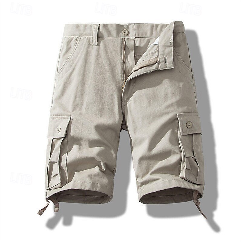 Herren Cargo-Shorts Shorts Sommershorts Mehrere Taschen Klappentasche Einfach Komfort tragbar Knielang Outdoor Sport Täglich Mode Lässig Schwarz Gelb 2025 - $20.99 –P13