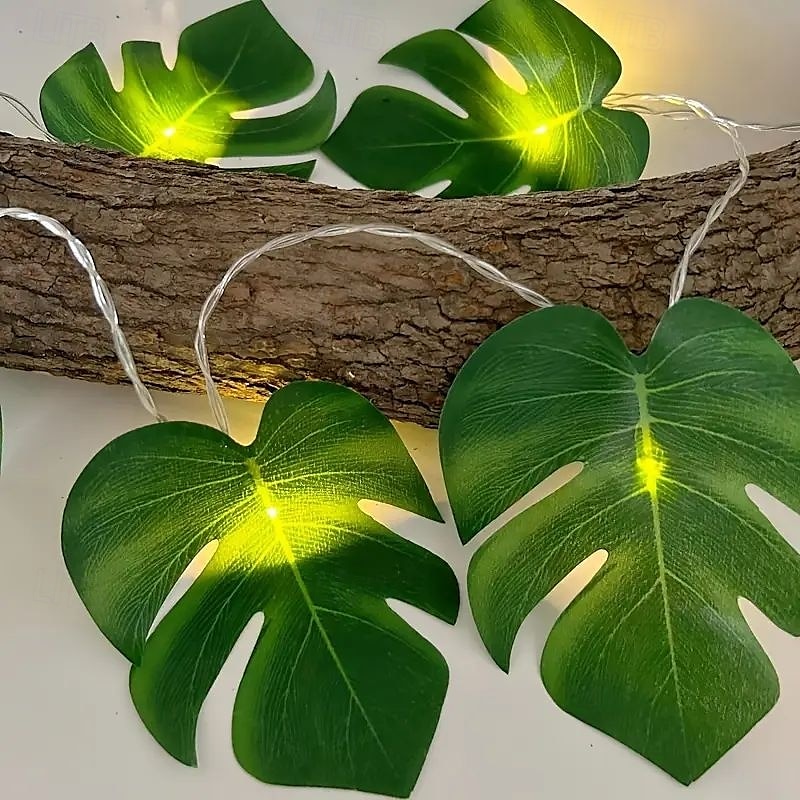 mesterséges trópusi teknős levél zsinór fények tündérfények 10/20 led akkumulátorral működő nyári strandparti udvar otthoni nyaralás hangulat dekoráció 2025 - $11.49 –P3