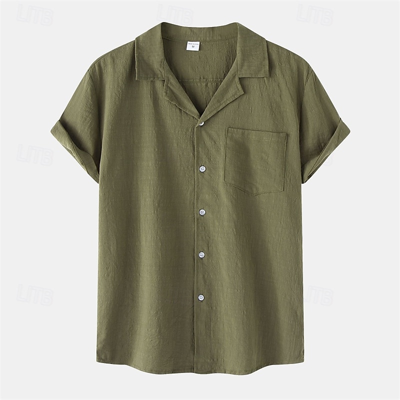 Per uomo Camicia Camicia casual Camicia con Bottoni Semplice Vacanza Streetwear Nero Bianco Giallo Blu marino scuro Manica Corta Bavero Estate Abbigliamento Bottonato del 2025 a $20.99 –P8