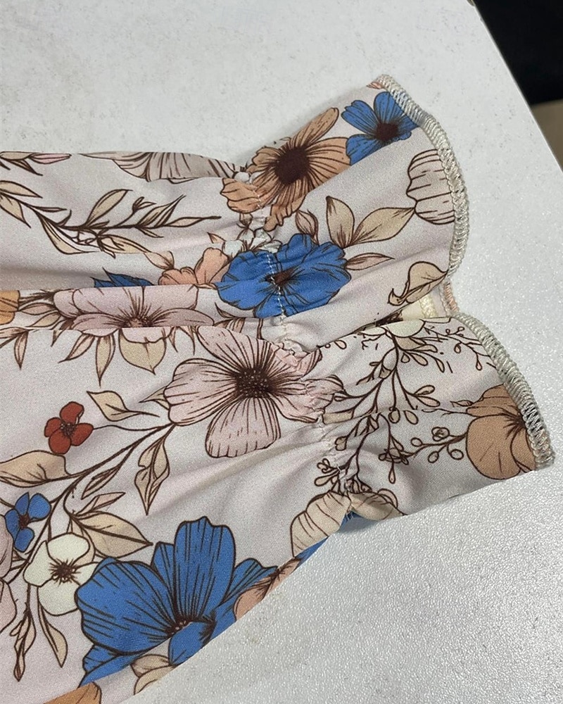 Femmes Mini Robe Robe Décontractée Robe Fleurie Robe d'été Élégant Mode Manches Bouffantes Extérieur Fête Date Coupe régulière Fleur Sans manches Col ras du cou Abricot Été Printemps de 2025 ? $25.99 –P9