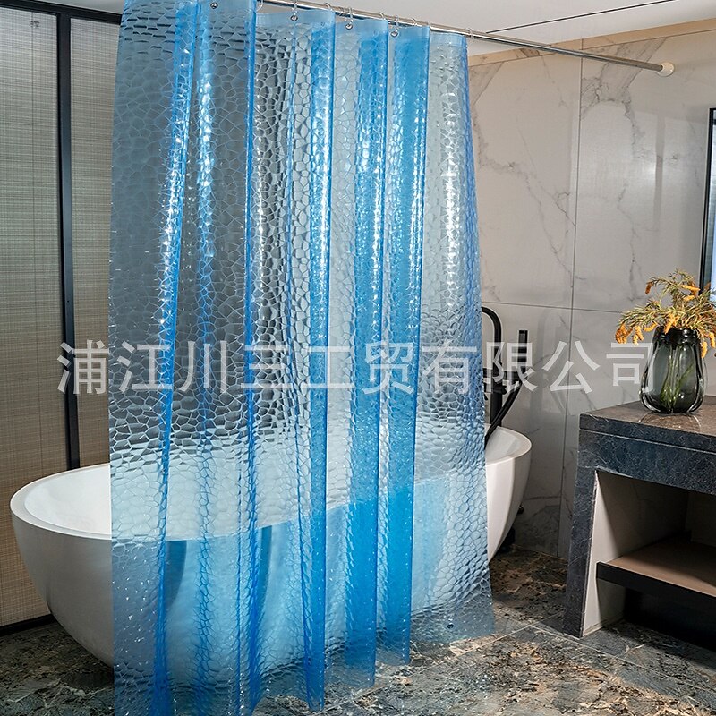 Shower Curtain PEVA Waterproof Mould Proof&Mildew Resistant Bathroom Curtains with Hooks Easy Installation Quick-Drying 180cm*180cm(70"*70") 2025 - $16.99 –P1