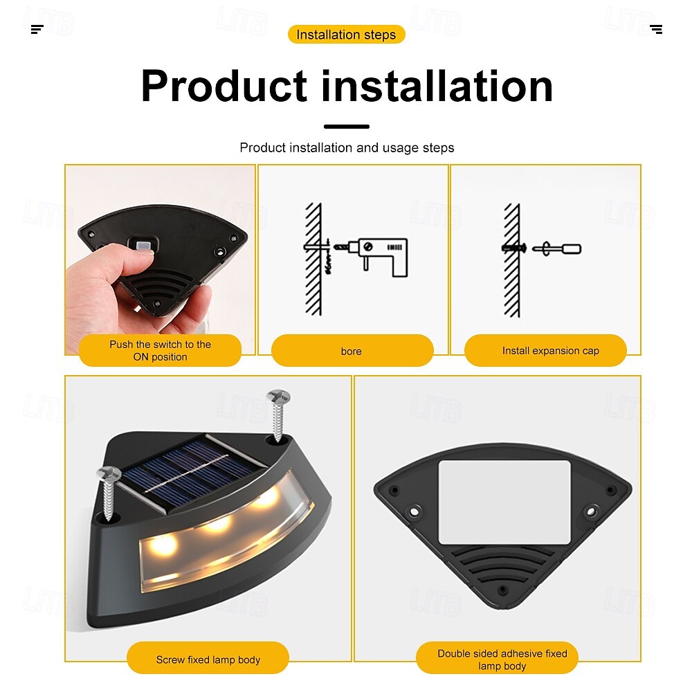4 Pcs Solar Step Ground Light Solar Step Stair Decor Garden Lights Trail Light Outdoor Waterproof Yard Guide Light 2025 - $28.99 –P19