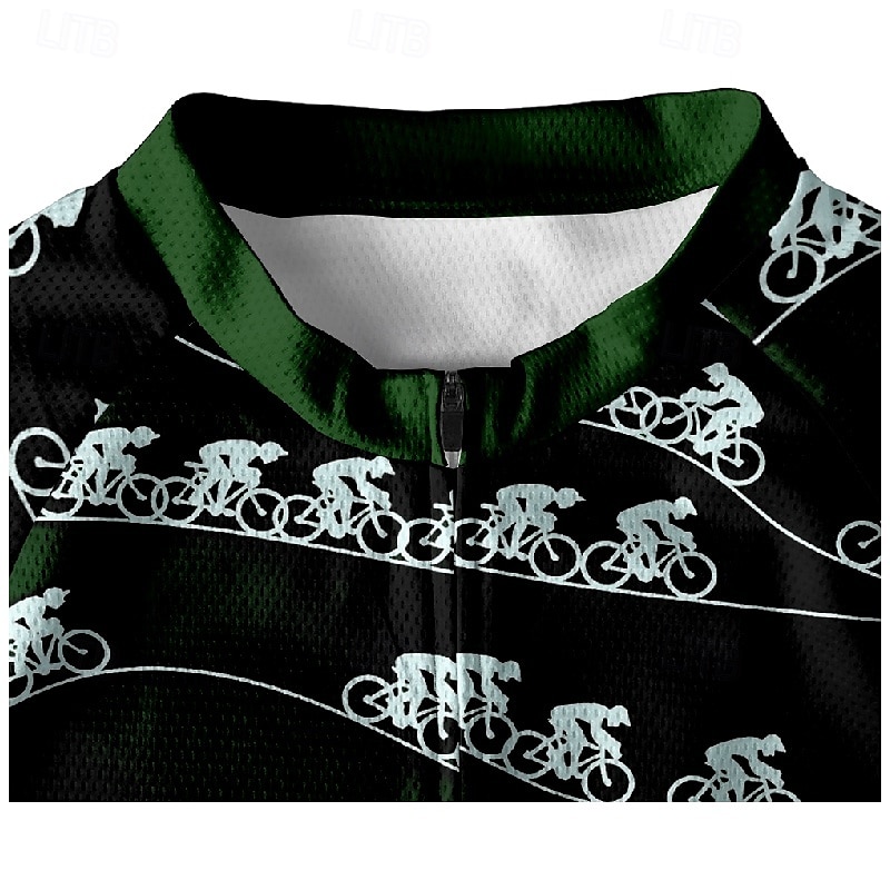 Herr Cykeltröja Kortärmad Cykel T-shirt Tröja med 3 bakfickor Bergscykling Andningsfunktion Snabb tork Anatomisk design Uppsugande Vinrött Svart Blå Grafisk Lutning sporter Kläder 2025 - $25.99 –P5