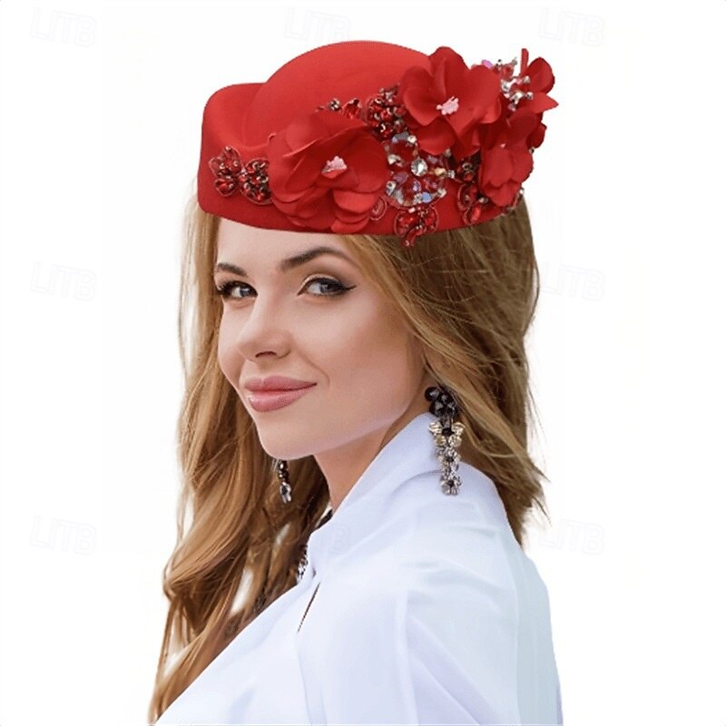 accessoire Tissu Mariage Soirée Élégant Mariage Avec Fleur Casque Couvre-chef de 2025 ? $23.99 –P1