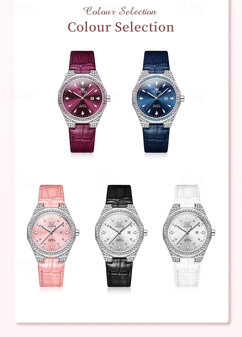 OLEVS 5606 Mother's Day Gift for Women's Watch Luxury Original Quartz Watch Waterproof Luminous Diamond Watch Fashion Elegant 2026 - $31.99 –P12