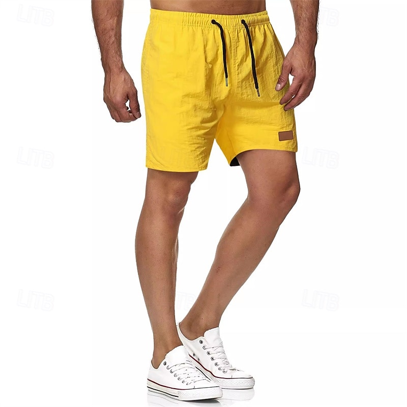 Per uomo Pantaloncini da mare Shorts Pantaloncini Estivi Pantaloncini casual Tasca Coulisse Elastico in vita Semplice Comodità Traspirante Corto All'aperto Vacanza Canotta sportiva Casual Nero Bianco del 2026 a $13.49 –P13