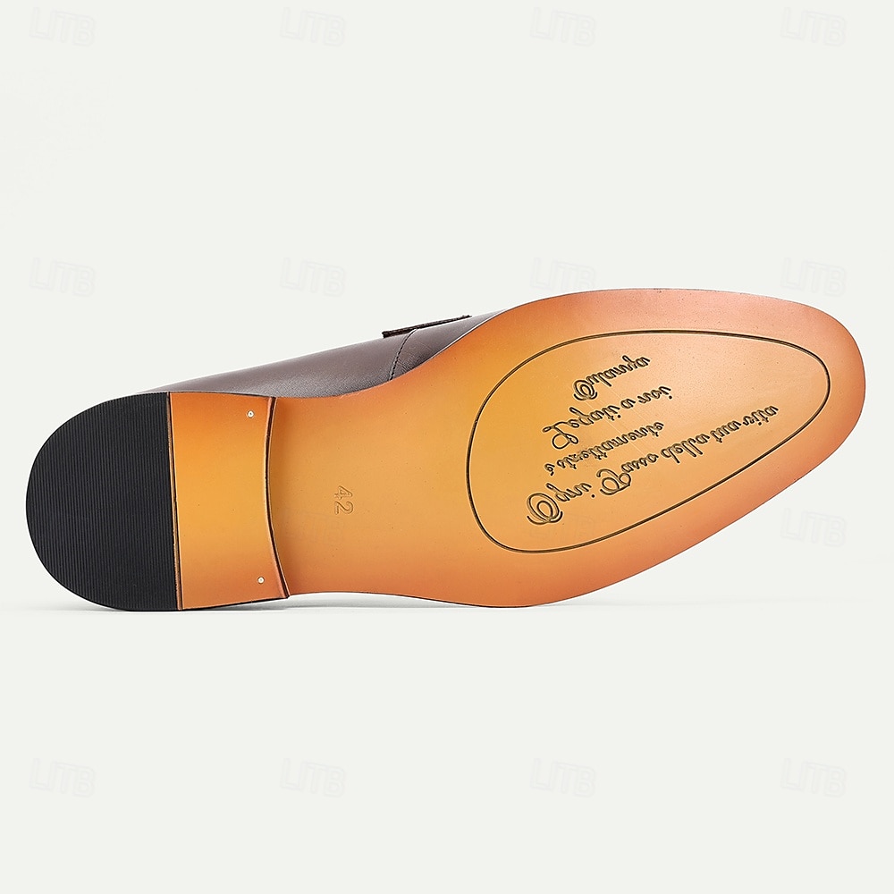 Men's Dark Brown Leather Penny Loafers – Classic Kentucky Derby Shoes for Race Day and Garden Party Outfits 2025 - $109.99 –P6