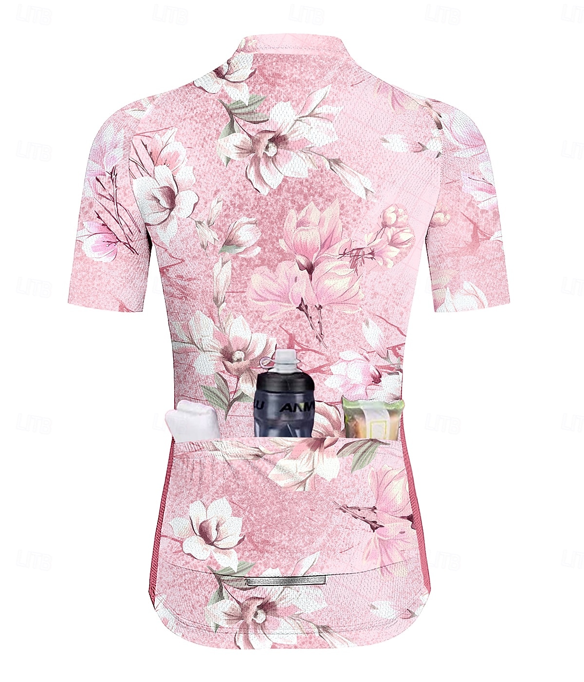 Dame Sykkeltrøyer Grafisk Blomster botanikk Kortermet Sykkel Jersey Topper med 3 baklommer Solkrem UV-bestandig Hurtigtørkende Refleksbånd sport Rosa Klær 2026 - $30.99 –P2