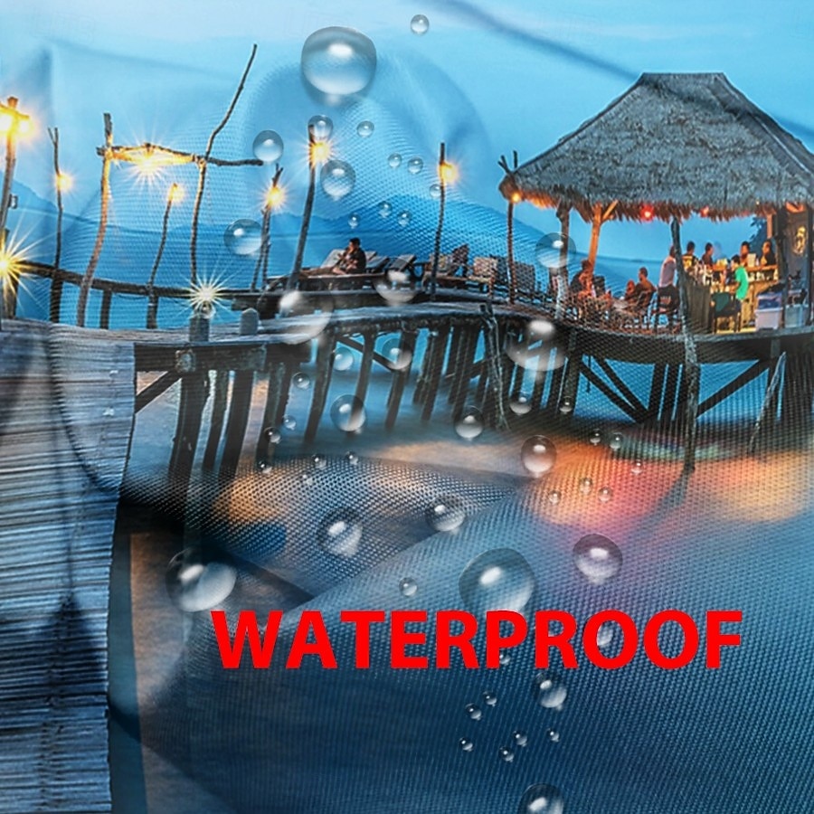 Αδιάβροχη Εξωτερική Κουρτίνα Ιδιωτικότητα Κουρτίνες Πατιό Ολισθηρές Κουρτίνες Πέργκολας Γαζωμένες 3D Τοπίο Διακοπών Στην Θάλασσα Για Κιόσκι Μπαλκόνι Βεράντα Γιορτή 1 Πάνελ 2026 - $41.99 –P4