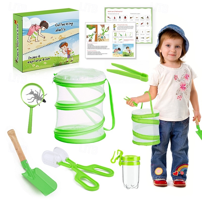 outils d'exploration en plein air pour enfants attraper des papillons libellules insectes collecter et attraper des filets observer des biberons nourrir des vers à soie boîtes cages de 2025 ? $25.99 –P7