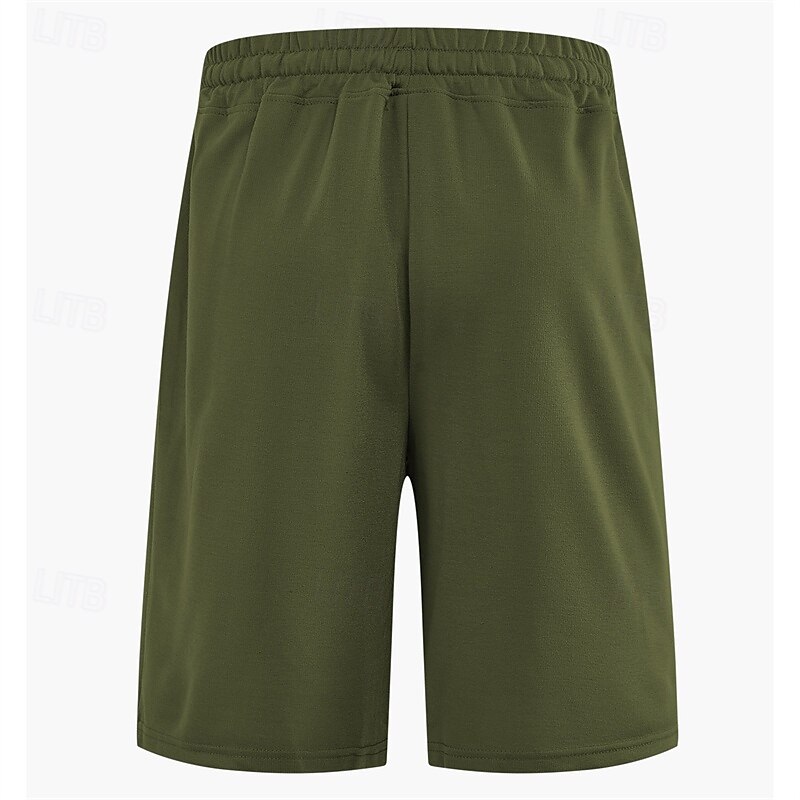 Herren Sportliche Shorts Sweat-Shorts Shorts Sommershorts Tasche Kordelzug Elastischer Bund Einfach Komfort Atmungsaktiv Kurz Outdoor Sport Klassisch Lässig Schwarz Armeegrün 2025 - $17.99 –P3