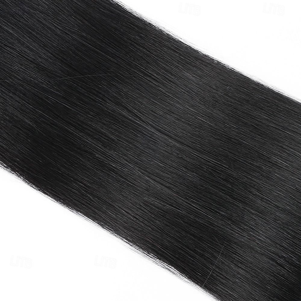 Extensions de cheveux humains Remy à bande adhésive noire, cheveux lisses et sans couture, 18 pouces, 50 g, 20 pièces de 2025 ? $109.99 –P2
