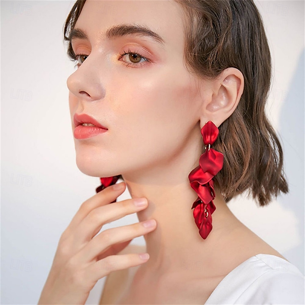 Créoles Vintage Style Classique Fleurs Boucles d'Oreilles Mode Vintage Bijoux Blanc  Jaune  Rouge Pour Fête de Mariage Vacances 1 Paire de 2025 ? $19.99 –P3