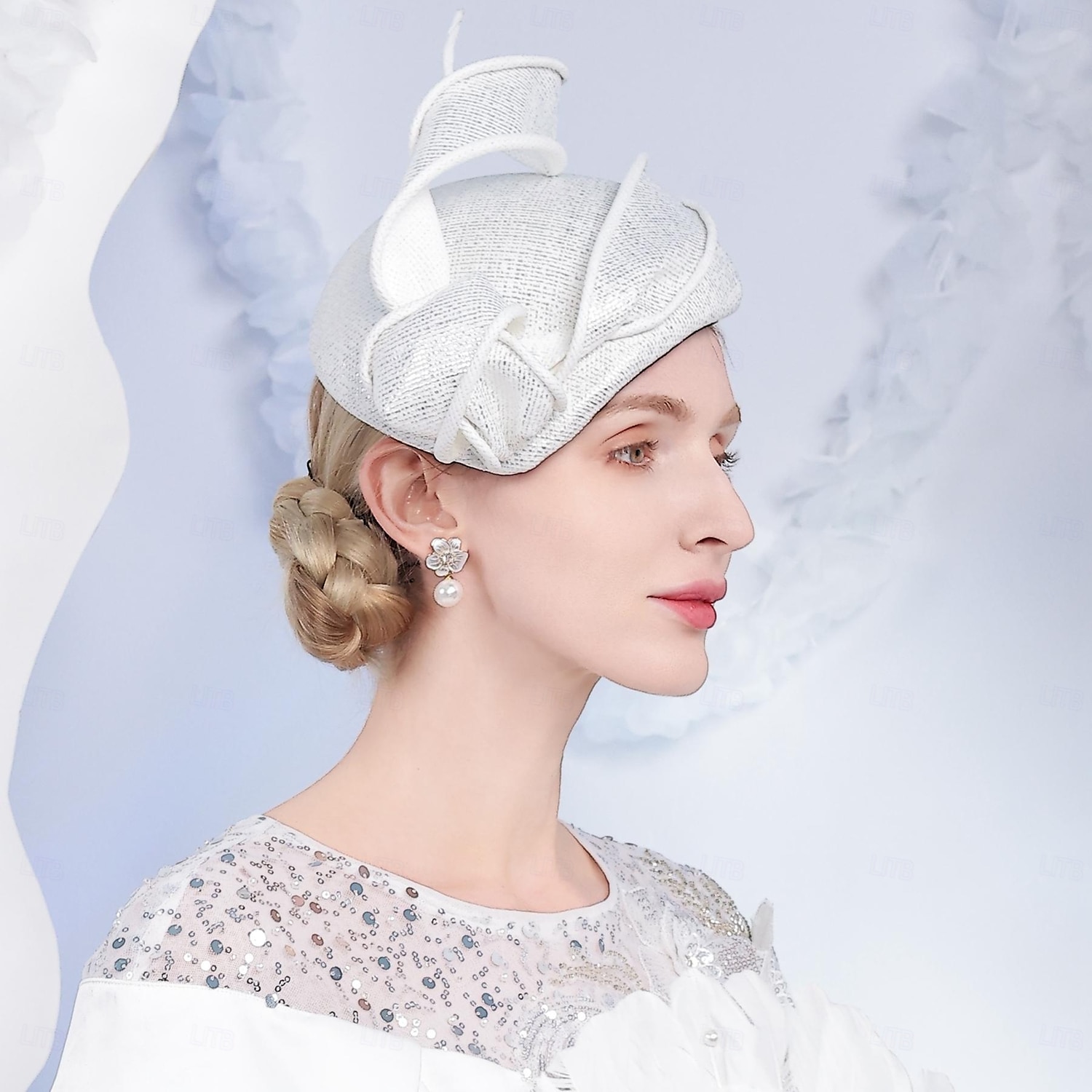 chapéus boina de fibra chapéu coco / chapéu cloche chapéu pillbox chá de casamento elegante casamento com emenda touca chapéu de 2025 por $38.99 –P5