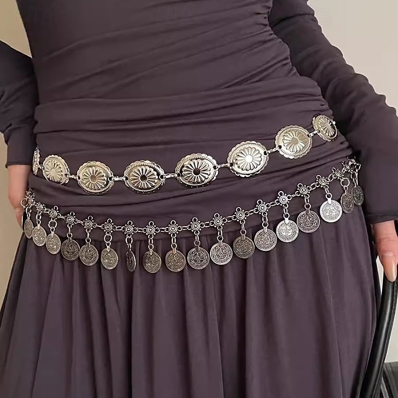 Hüftkette Vintage Boho Damen Körperschmuck Für Ferien Retro Legierung Silber Weiß Gold 1 Stück 2025 - $15.99 –P1