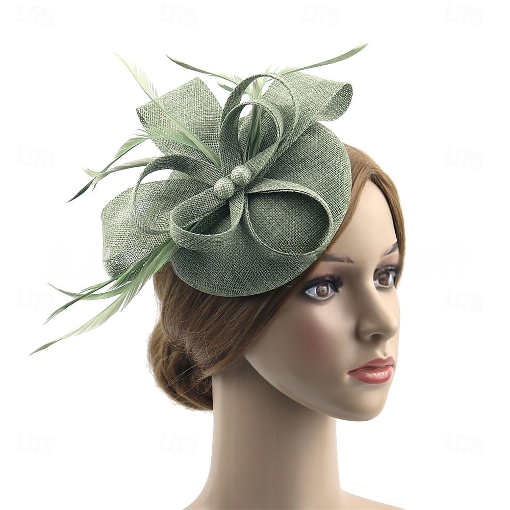 Hodeplagg Lin Hatt Bryllup Bursdag Kveldsfest Te-Party Hestevogn Vintage Søt Med Blomster Hodepynt Hodeplagg 2026 - $16.49 –P10