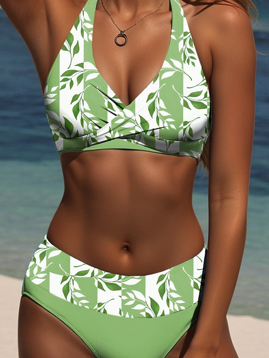Maillots de bain pour femmes bikini 2 pièces maillot de bain mode stylé floral graphique sans manches de 2025 ? $29.99 –P3