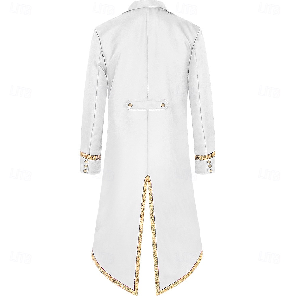 Rétro Vintage Rococo Médiéval Manteau Smoking Queue-de-pie Homme Royal Halloween Carnaval Soirée LARP Foire de la Renaissance Adulte Manteau Toutes saisons de 2025 ? $44.99 –P13