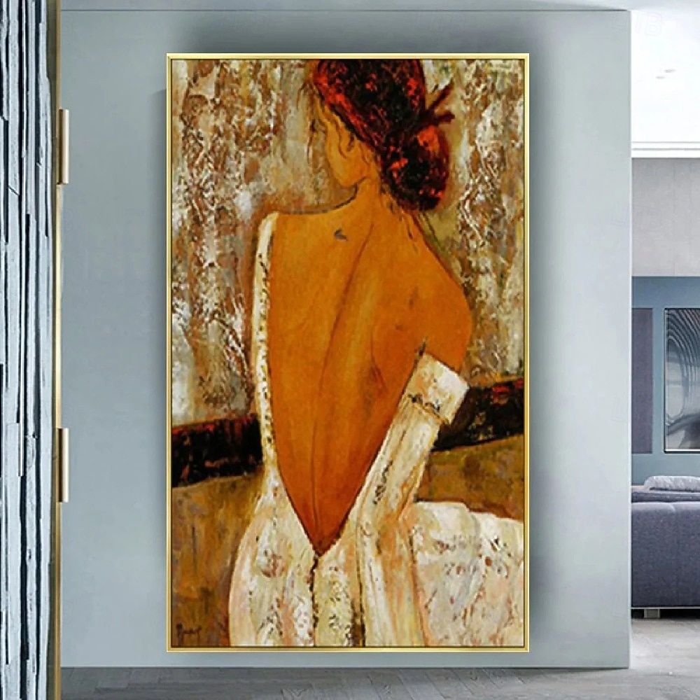 Ölgemälde „Pure Lady“, 100 % handgemalt, Ölgemälde mit Mädchenrücken, abstraktes Ölgemälde auf Leinwand, Wandgemälde für Wohnzimmer, Schlafzimmer, Wohnkultur, Wandkunst 2025 - $85.99 –P2