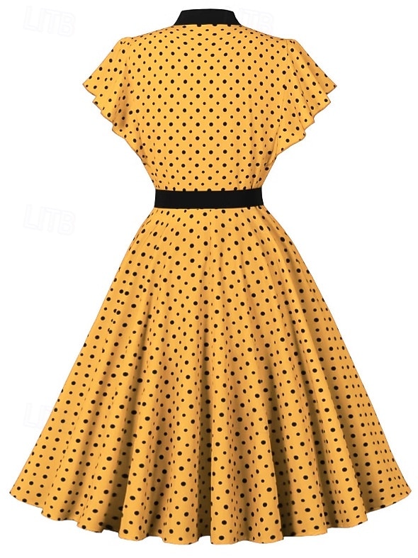 cinderella dress black 1930's Germaine Monteil Polka Dot Silk Appliqué Gown with Capelet main image 0