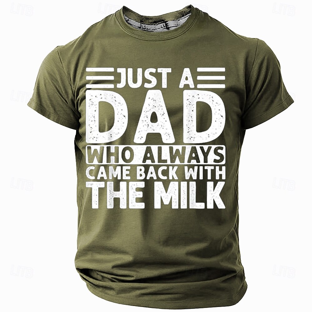 Voor heren Grappig jargon vader T-shirt Korte mouw T-shirt 3D-afdrukken Strakke ronde hals Ronde hals Overhemd Modieus Dagelijks Casual Straat Casual Dagelijks Zwart Rood blauw Zomer Lente Alle 2025 - $17.99 –P3