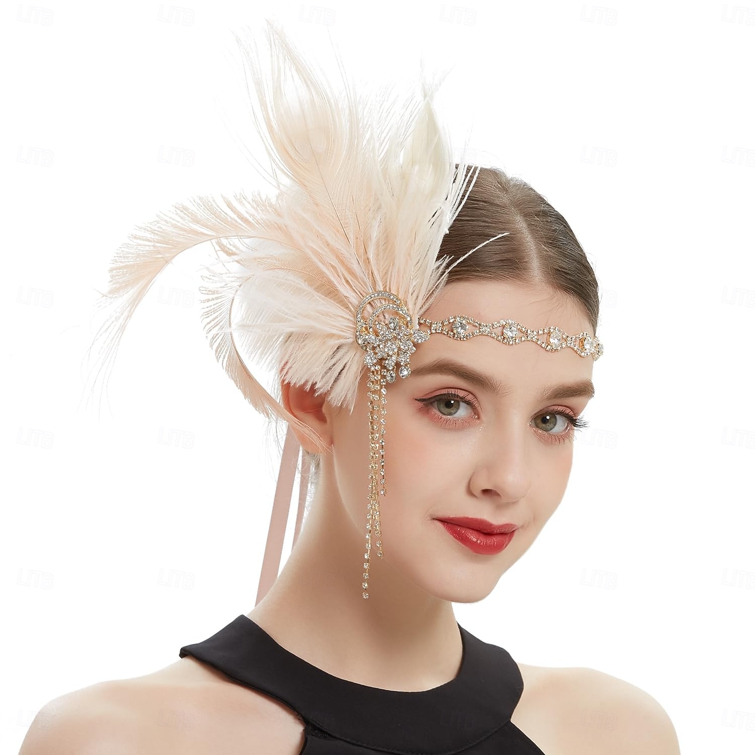 Το Great Gatsby Κορδέλα μαλλιών του 1920 Το Great Gatsby Φτερό Ρετρό Αστραφτερό Γκλίτερ Γυναικεία Απόκριες Ημέρα του Αγίου Βαλεντίνου Μασκάρεμα Βραδινό Ρούχα για Πάρτυ Μασκάρεμα Φεστιβάλ Ενηλίκων 1 2025 - $29.99 –P6