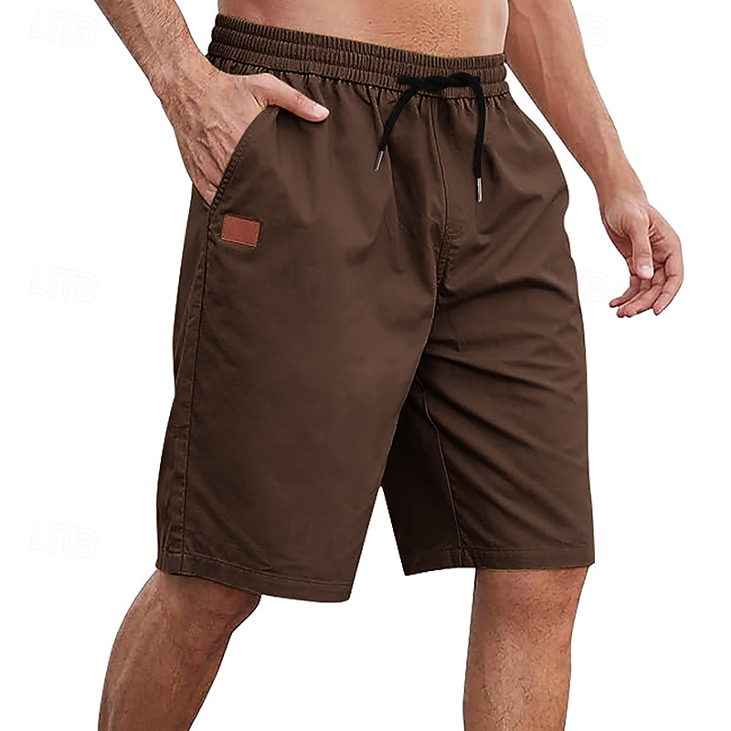 Homme Shorts cargo Shorts Shorts d'été Shorts de Travail Cordon de serrage Taille Élastique Uni Confort Portable Longueur Genou Quotidien Extérieur Sport Mode Occasionnel bleu marine de 2026 ? $20.99 –P7