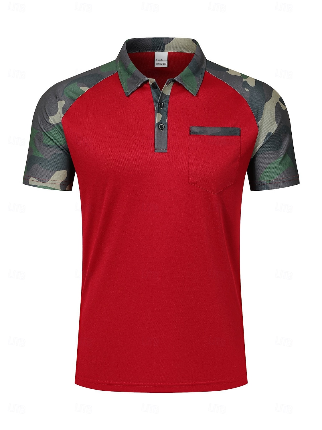 Herre Polo Golf skjorte Virksomhet Avslappet Klassisk Kortermet Mote Grunnleggende Kamuflasje Farge Lomme Knapp foran Sommer Vår & Vinter Normal Svart Rød Navyblå Kakifarget Polo 2026 - $18.99 –P5