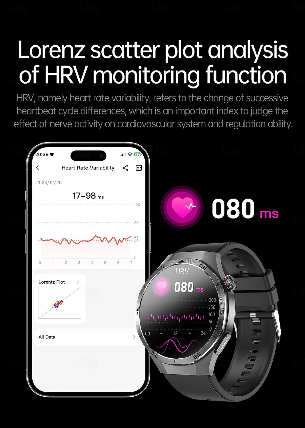 ET456 Умные часы 1,56 дюйма Смарт-часы Фитнес Беговые часы Bluetooth ECGPPG Напоминание о звонках Отслеживание сна Совместимость с Android iOS Мужчины Шагомер 2025 - $78.99 –P9