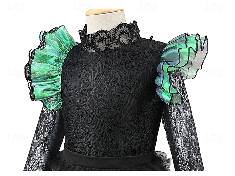 Strega Fata Elphaba Vestito Abiti in tulle Costume Cosplay del film Costume di Carnevale Notte di Valpurga Travestirsi for Ragazze Bambini Halloween Carnevale Feste Performance Con il fumetto del 2026 a $55.99 –P5