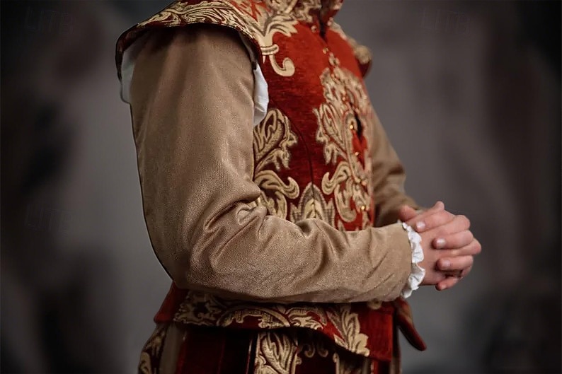 Mittelalterlich Renaissance Outfits Prinz Keltischer Ritter Herren königlich Halloween Karneval Maskerade Leistung LARP Renaissance-Messe Erwachsene Kostüm 2025 - $291.29 –P9