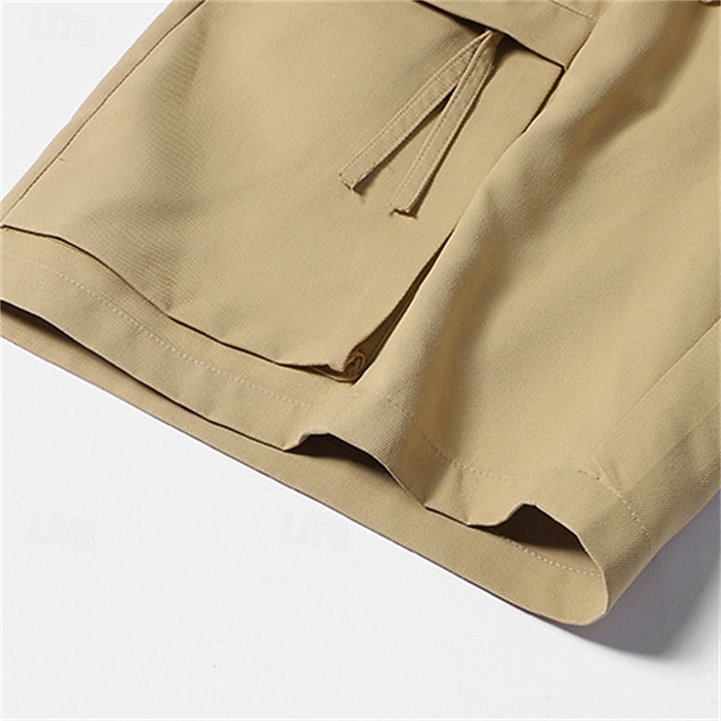 Per uomo Pantaloncini cargo Shorts Pantaloncini Estivi Tasca con cerniera Multi-tasche Semplice Comodità Indossabile Lunghezza al ginocchio All'aperto Sport Quotidiano Moda Casual Nero Verde militare del 2025 a $22.99 –P9