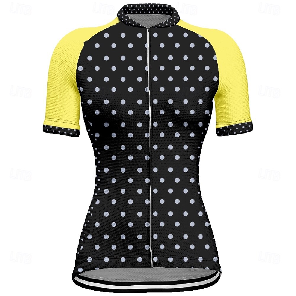 Dámské Cyklodres Puntíky Krátký rukáv Kolo Tričko Dres se 3 zadními kapsami Horská cyklistika Rychleschnoucí Anatomický design Odvod Prodyšné Sportovní Bílá Žlutá Růžová Oblečení 2025 - $23.99 –P9