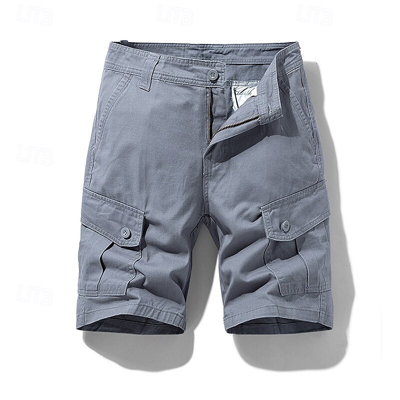 Per uomo Pantaloncini cargo Shorts Pantaloncini Estivi Multi-tasche Bottonato Tasca con Patta Semplice Comodità Indossabile Lunghezza al ginocchio All'aperto Sport Quotidiano Moda Casual Nero Blu del 2025 a $25.99 –P12
