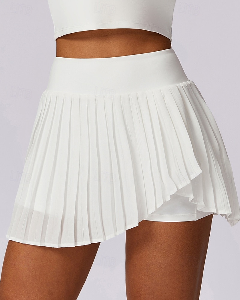 US Open Women's Tennis Skirts Tennis Skirts with Shorts Pleated Side Split Quick Dry Tennis Golf Pickleball Solid Colored Bottoms Black White Blue Tennis Clothing 2025 - $28.99 –P2