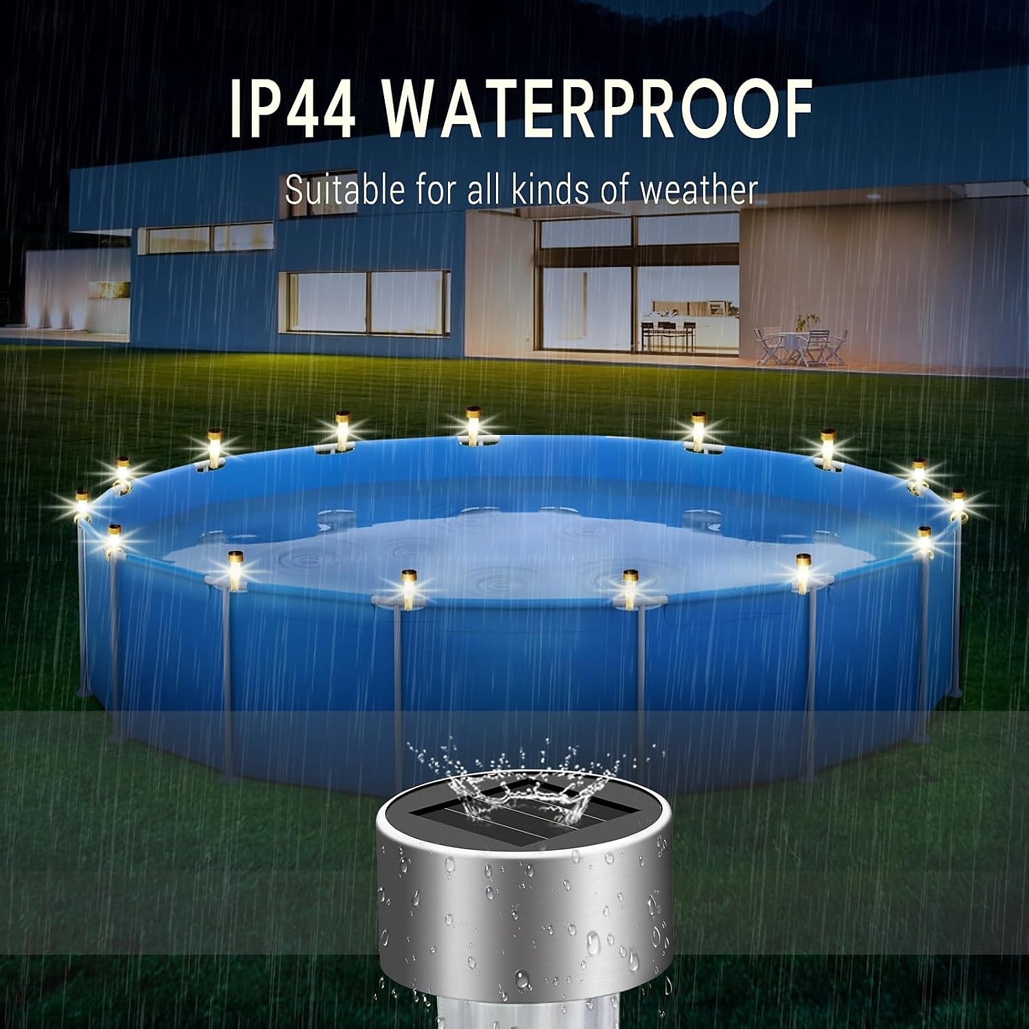 Outdoor Lights Pool Lights for Above Ground Pools Waterproof Frame Pool Decoration Energy Saving LED Pool Solar Lights Warm White / White /Multi Light at Night Decor for Frame Swimming Pools Trampoline 2025 - $11.49 –P5