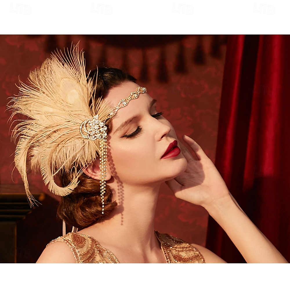 Το Great Gatsby Κορδέλα μαλλιών του 1920 Το Great Gatsby Φτερό Ρετρό Αστραφτερό Γκλίτερ Γυναικεία Απόκριες Ημέρα του Αγίου Βαλεντίνου Μασκάρεμα Βραδινό Ρούχα για Πάρτυ Μασκάρεμα Φεστιβάλ Ενηλίκων 1 2025 - $29.99 –P5