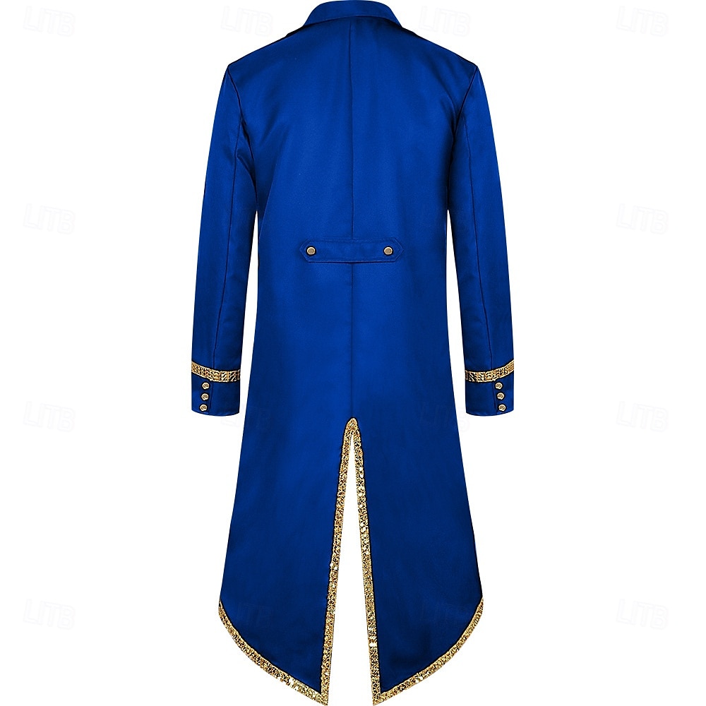 Rétro Vintage Rococo Médiéval Manteau Smoking Queue-de-pie Homme Royal Halloween Carnaval Soirée LARP Foire de la Renaissance Adulte Manteau Toutes saisons de 2025 ? $44.99 –P9